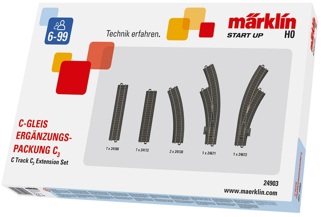 Märklin Start up C-rail uitbreidingsset C3 Marklin 24903