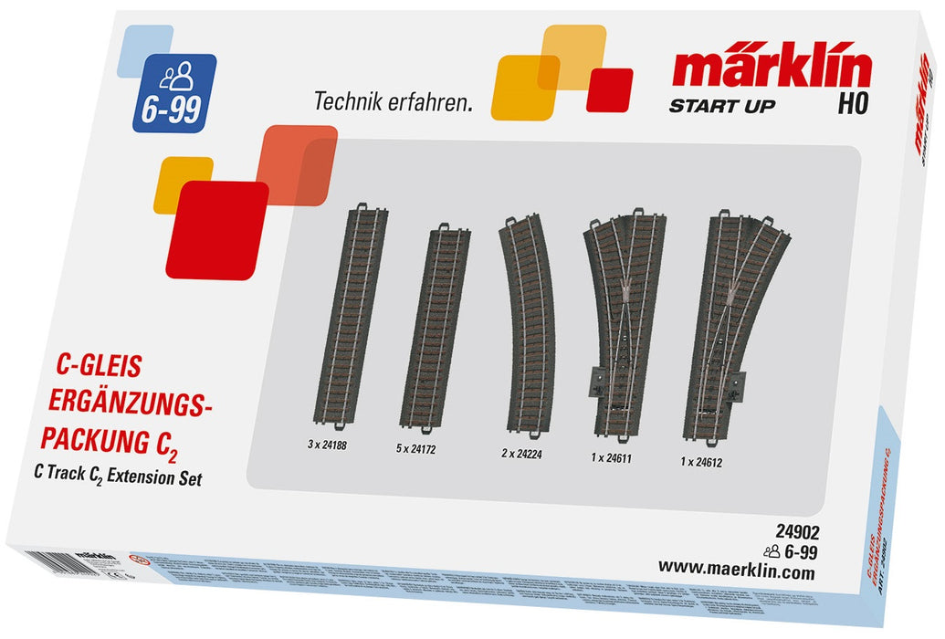 Märklin Start up C-rail uitbreidingsset C2 Marklin 24902
