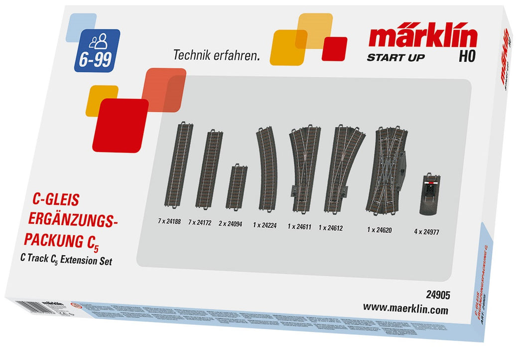 Märklin Start up C-rail uitbreidingsset C5 Marklin 24905