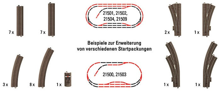 Trix rails/C-Gleis uitbreiding set Trix 62900 H0 (1:87)